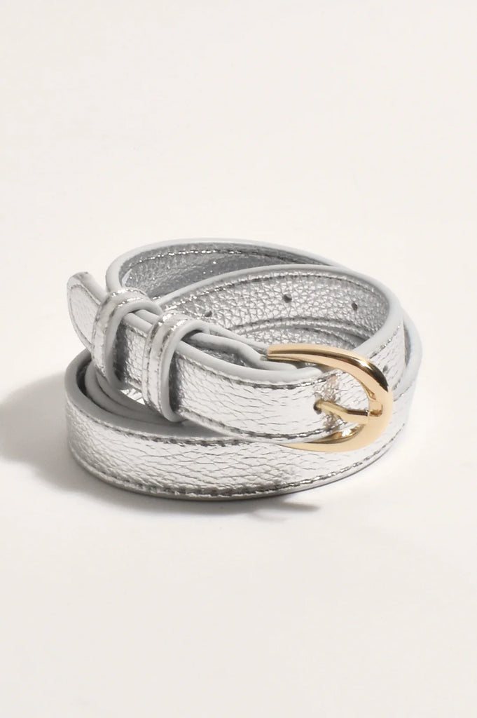 KEELY THIN JEANS BELT (SILVER)