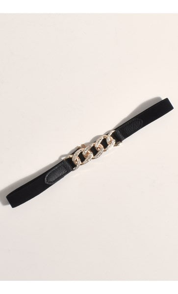 JEWELLED CHAIN LINK STRETCH BELT