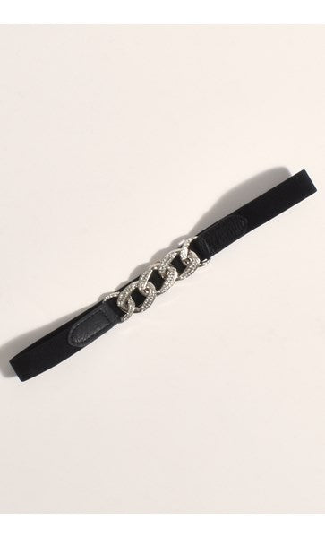 JEWELLED CHAIN LINK STRETCH BELT