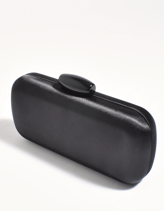 Claudette Satin Structured Clutch