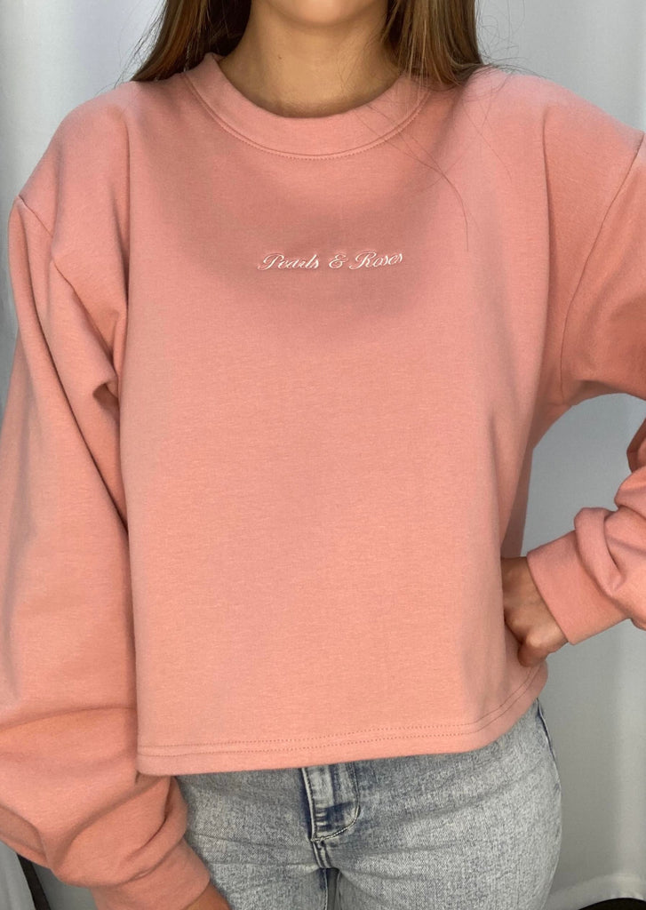 Soft Cotton Yoga Jumper - Blush