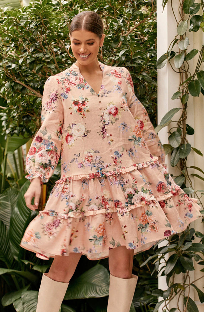 Emma Frill Linen floral dress